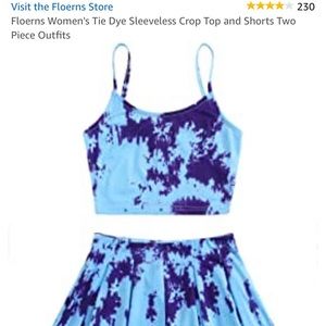 NWOT. 2 piece top & high waisted short set